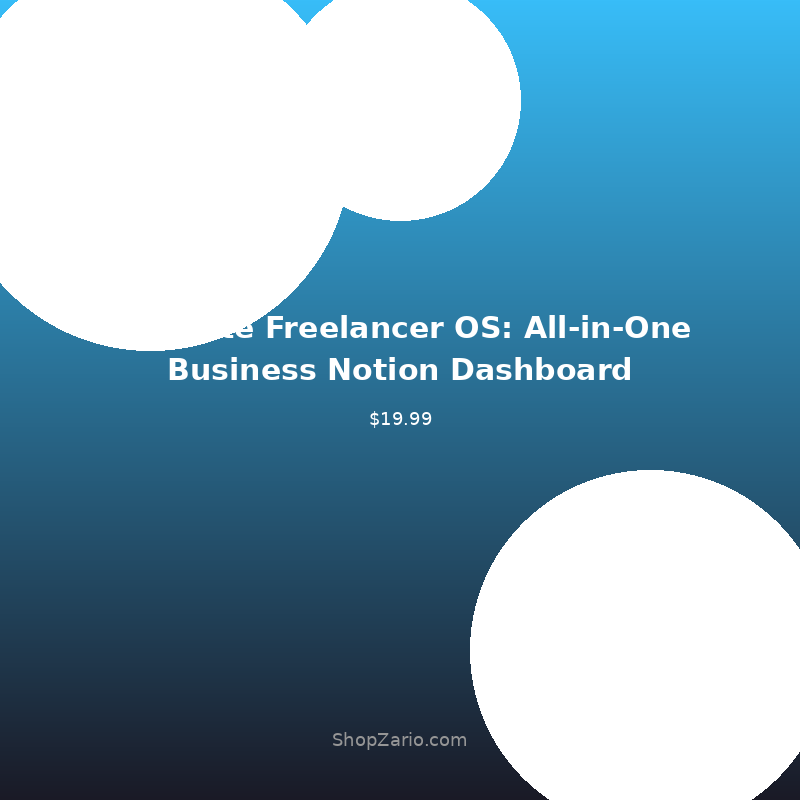 Ultimate Freelancer OS: All-in-One Business Notion Dashboard